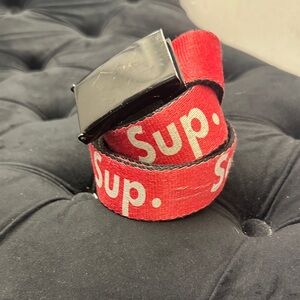 Red Sup Belt with Black Buckle